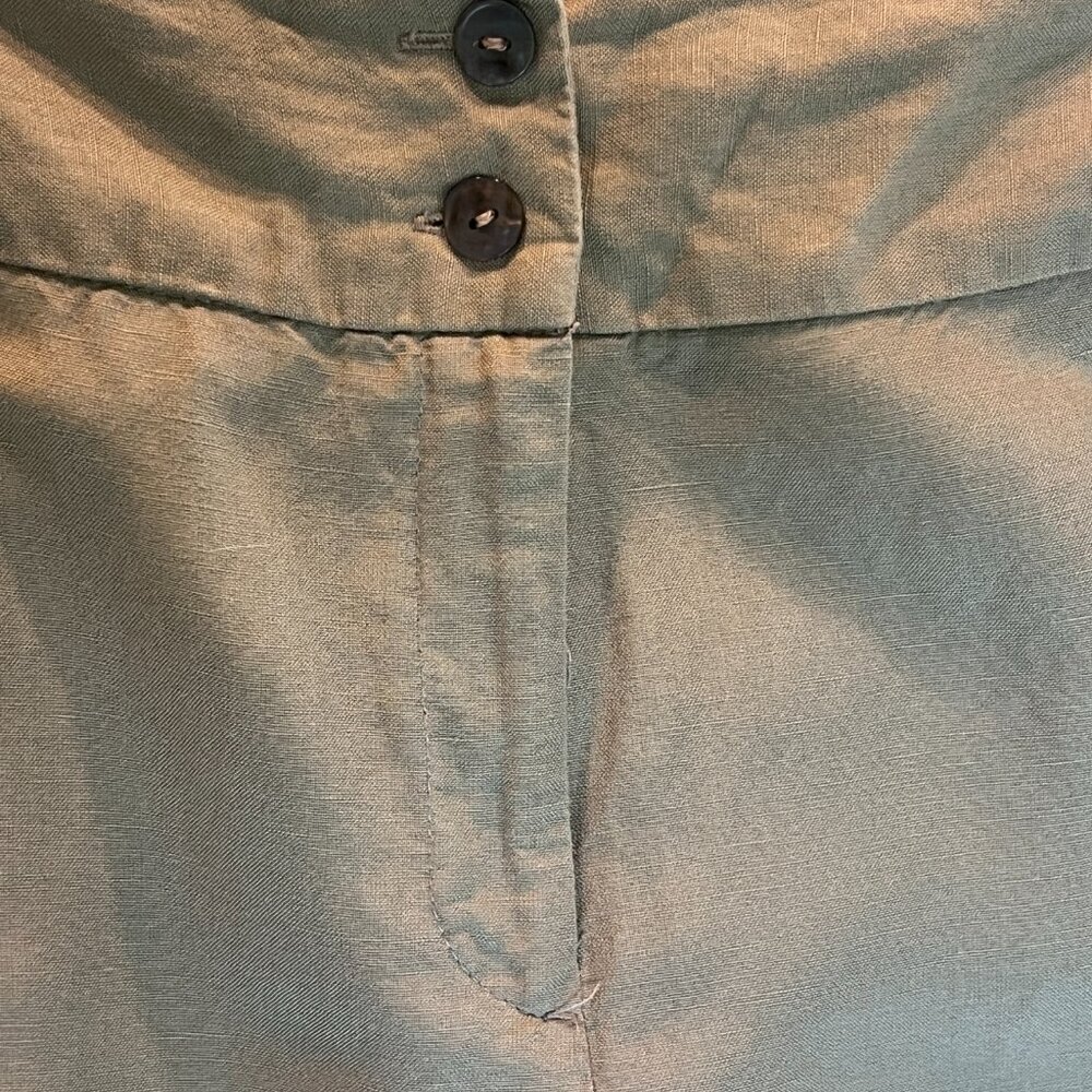 East 5th Wide Leg Linen Rayon Blend Pants Size 12 Neutral Beige/Tan Lightweight - Picture 3 of 10